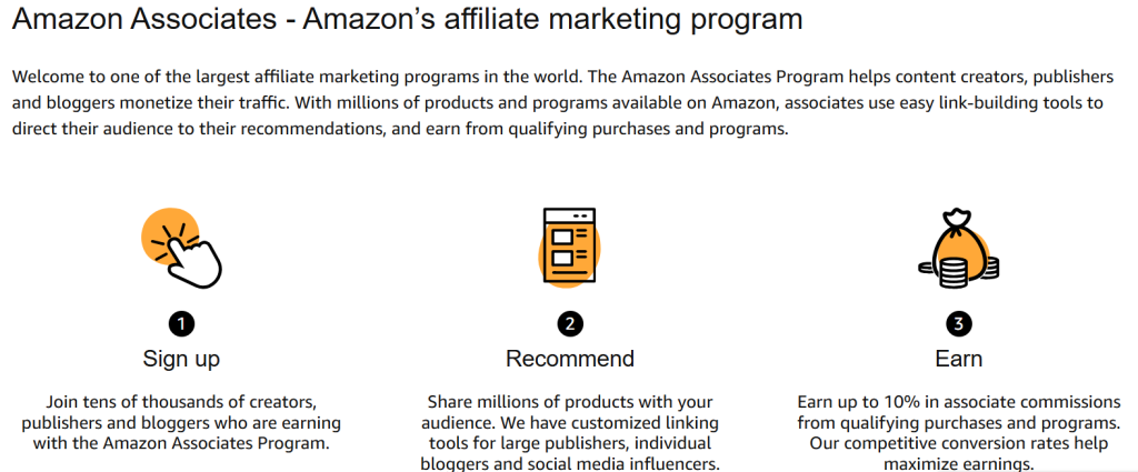 Amazon affiliate program