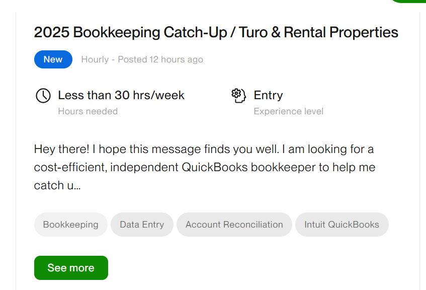Bookkeeping / Accounting jobs remote
