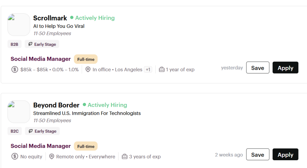 social media manager jobs