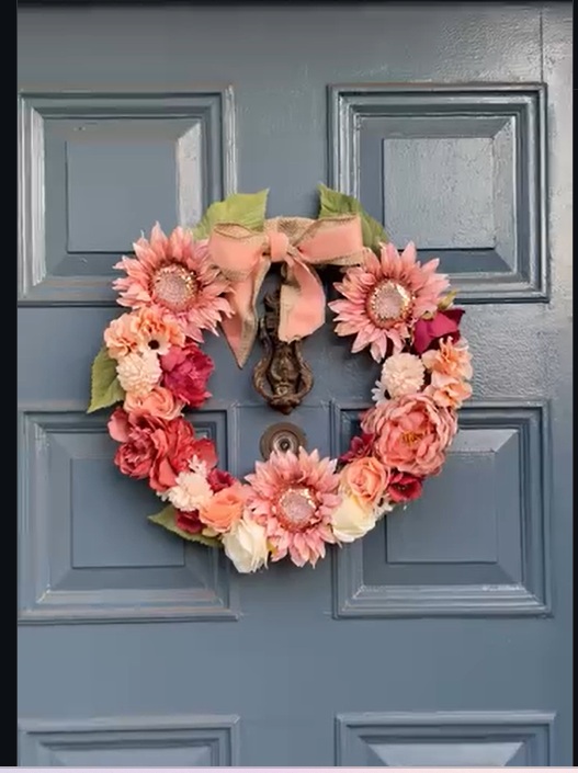 Budget Dollar Tree Faux Floral Wreath